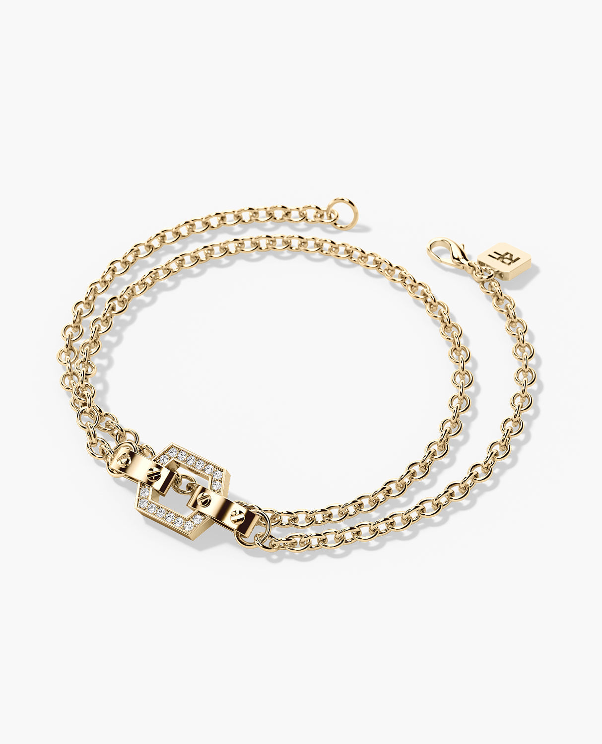 NORTHSTAR Gold Charm Bracelet with 0.16ct Diamonds