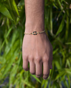 NORTHSTAR Gold Charm Bracelet with 0.16ct Black Diamonds