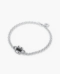 ROPES Gold Charm Bracelet with 0.05ct Black Diamonds