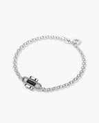 ROPES Gold Charm Bracelet with 0.05ct Black Diamonds
