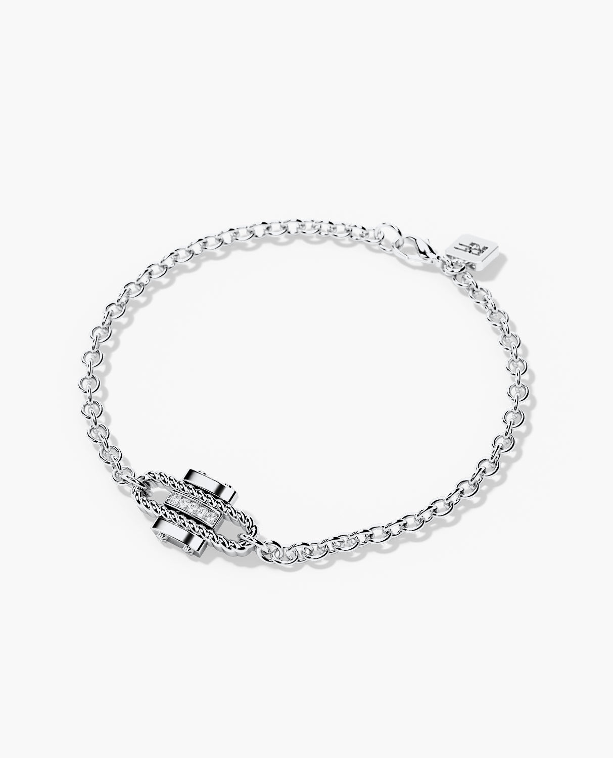 ROPES Gold Charm Bracelet with 0.05ct Diamonds