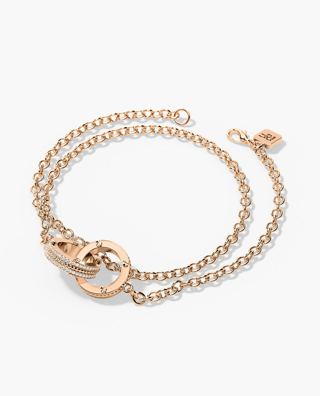 ROPES Gold Charm Bracelet with 0.20ct Diamonds