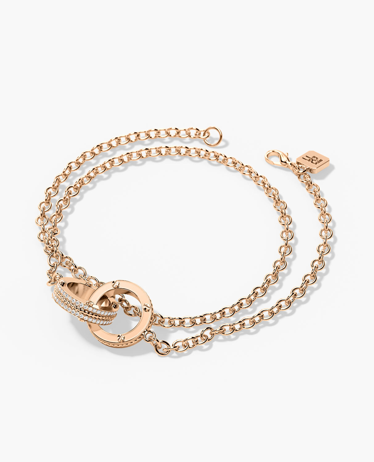 ROPES Gold Charm Bracelet with 0.20ct Diamonds