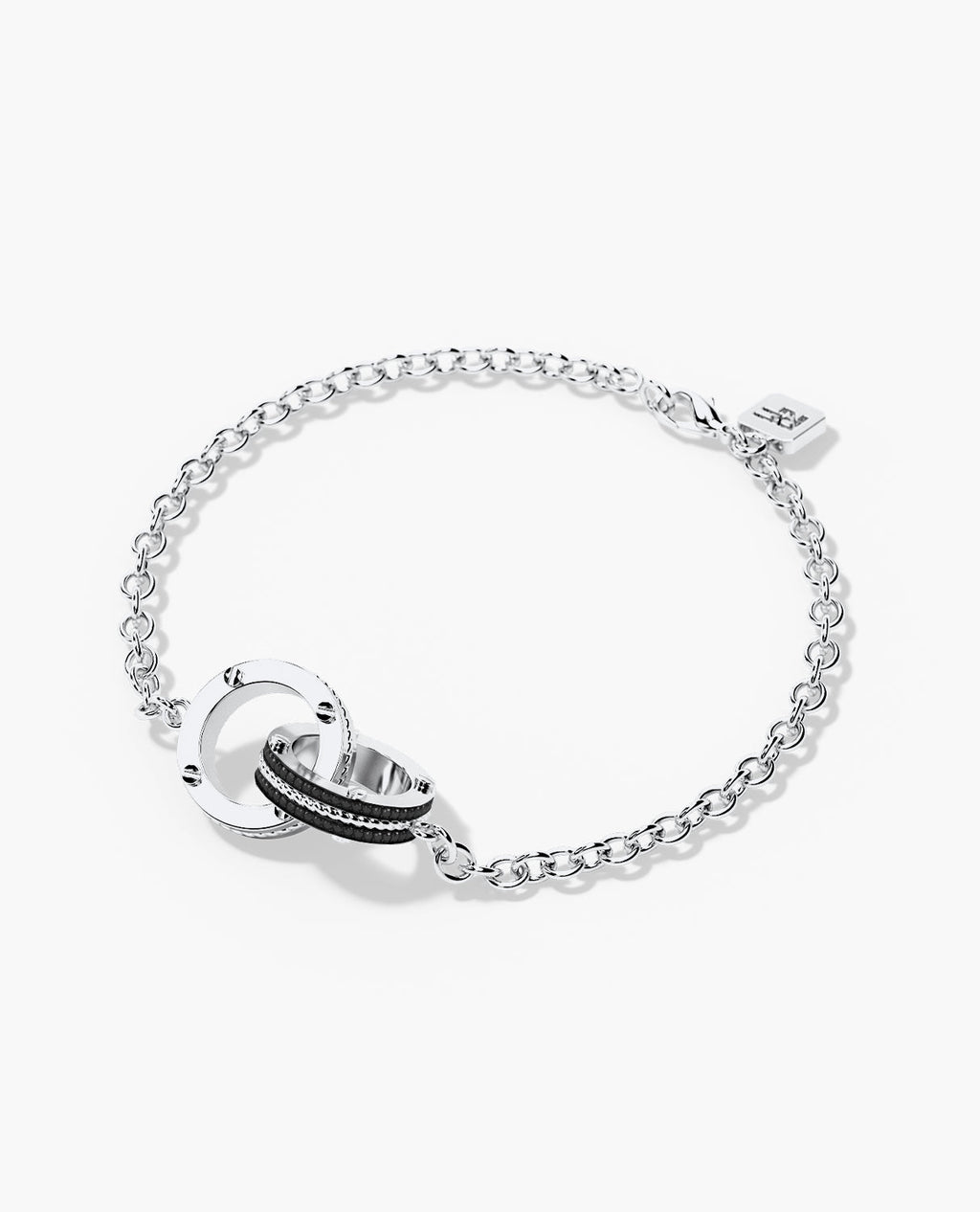 ROPES Gold Charm Bracelet with 0.20ct Black Diamonds