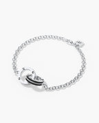 ROPES Gold Charm Bracelet with 0.20ct Black Diamonds