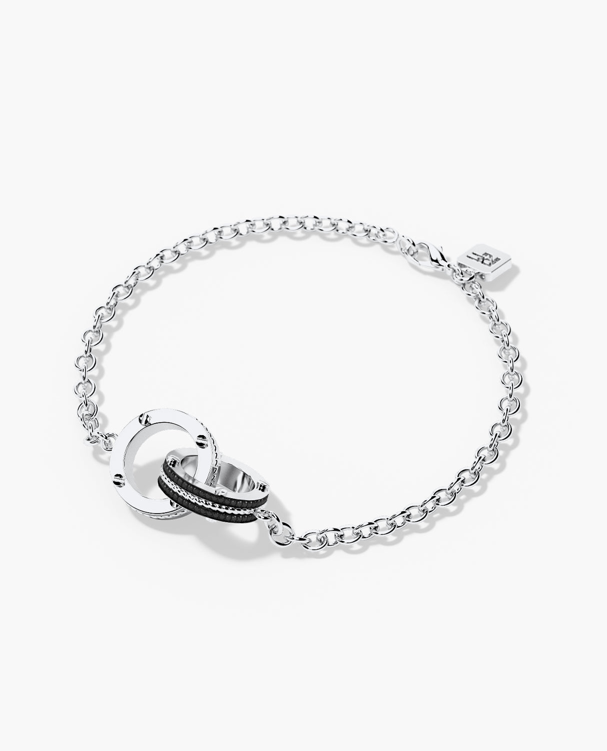 ROPES Gold Charm Bracelet with 0.20ct Black Diamonds