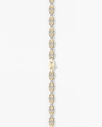 MOSS Two-Tone Gold Link Bracelet with Diamonds - 9mm