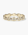 MOSS Flat-Link Gold Bracelet with Diamonds - 11 mm