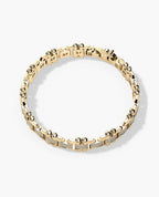 MOSS Flat-Link Gold Bracelet with Diamonds - 11 mm