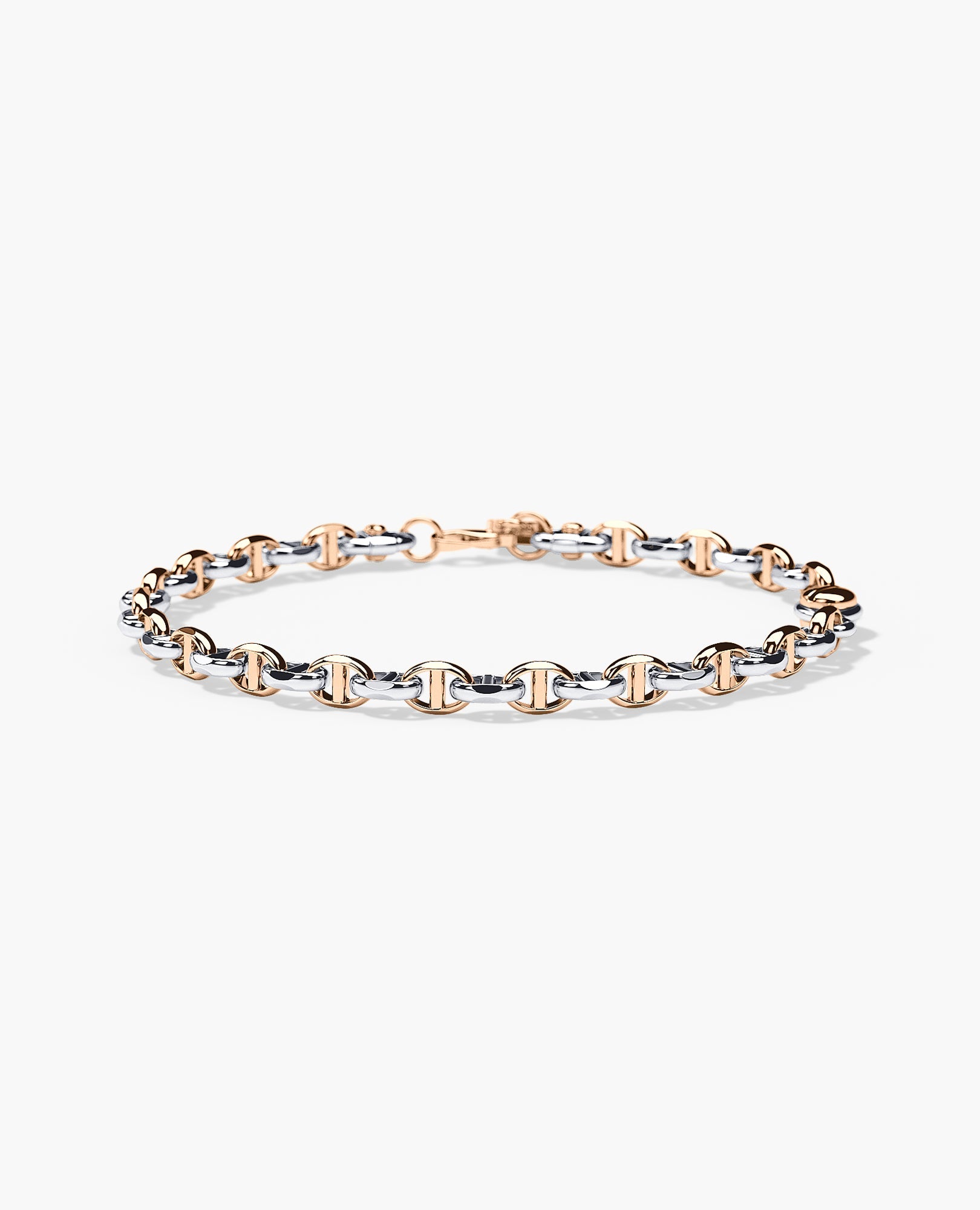 ANCHOR SOLID Two-Tone Gold Bracelet - 4.5mm