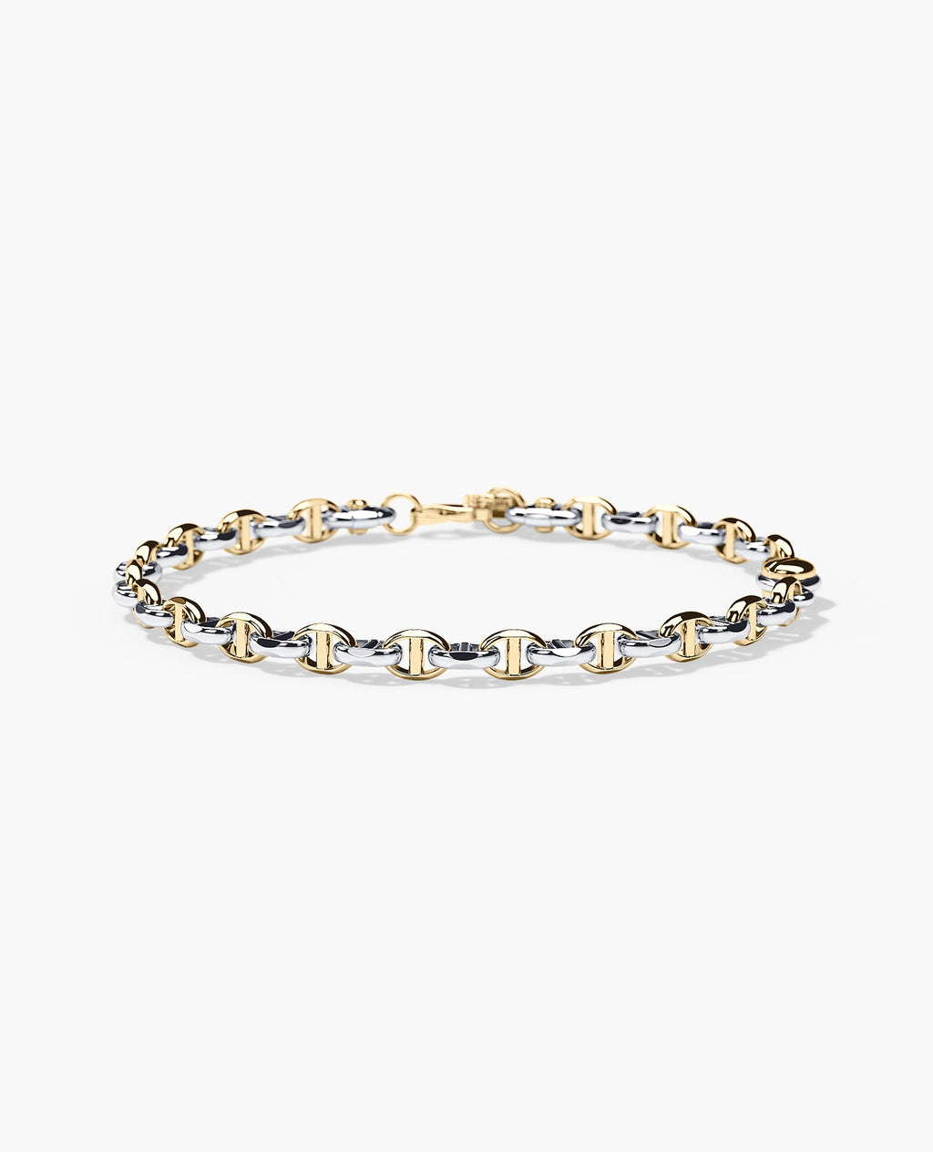 ANCHOR SOLID Two-Tone Gold Bracelet - 4.5mm