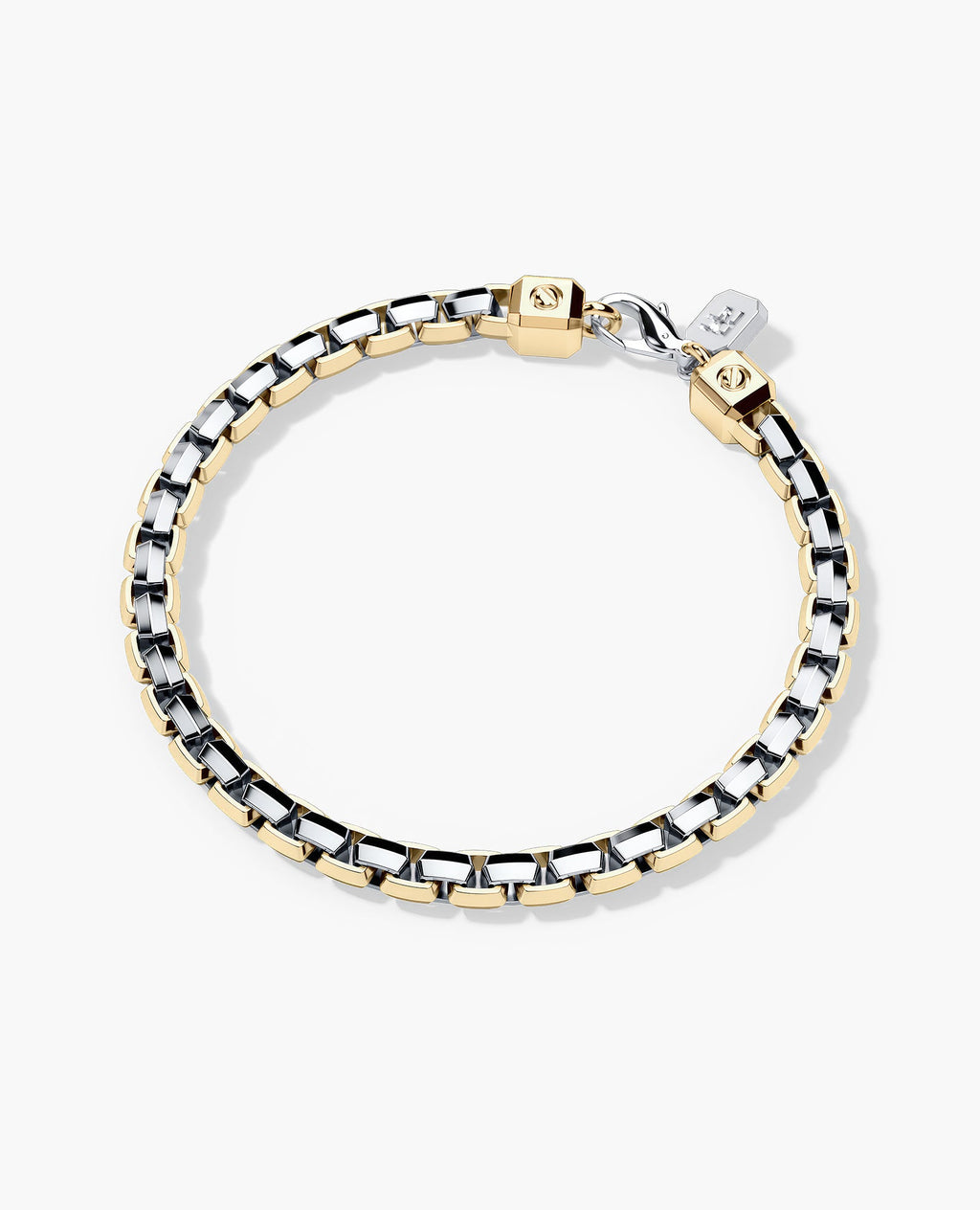 EDGE BOX Two-Tone Gold Bracelet - 6mm