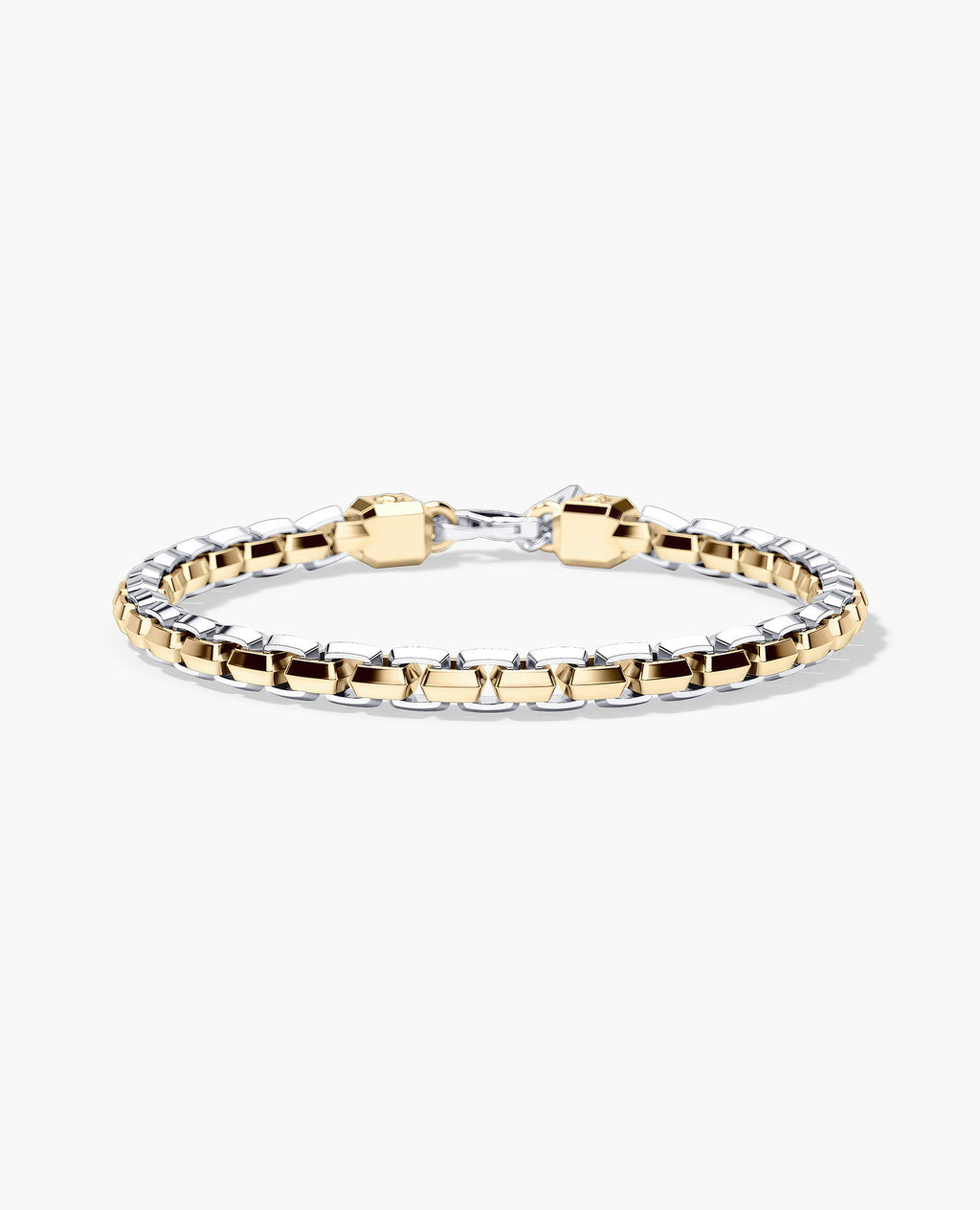 EDGE BOX Two-Tone Gold Bracelet - 6mm