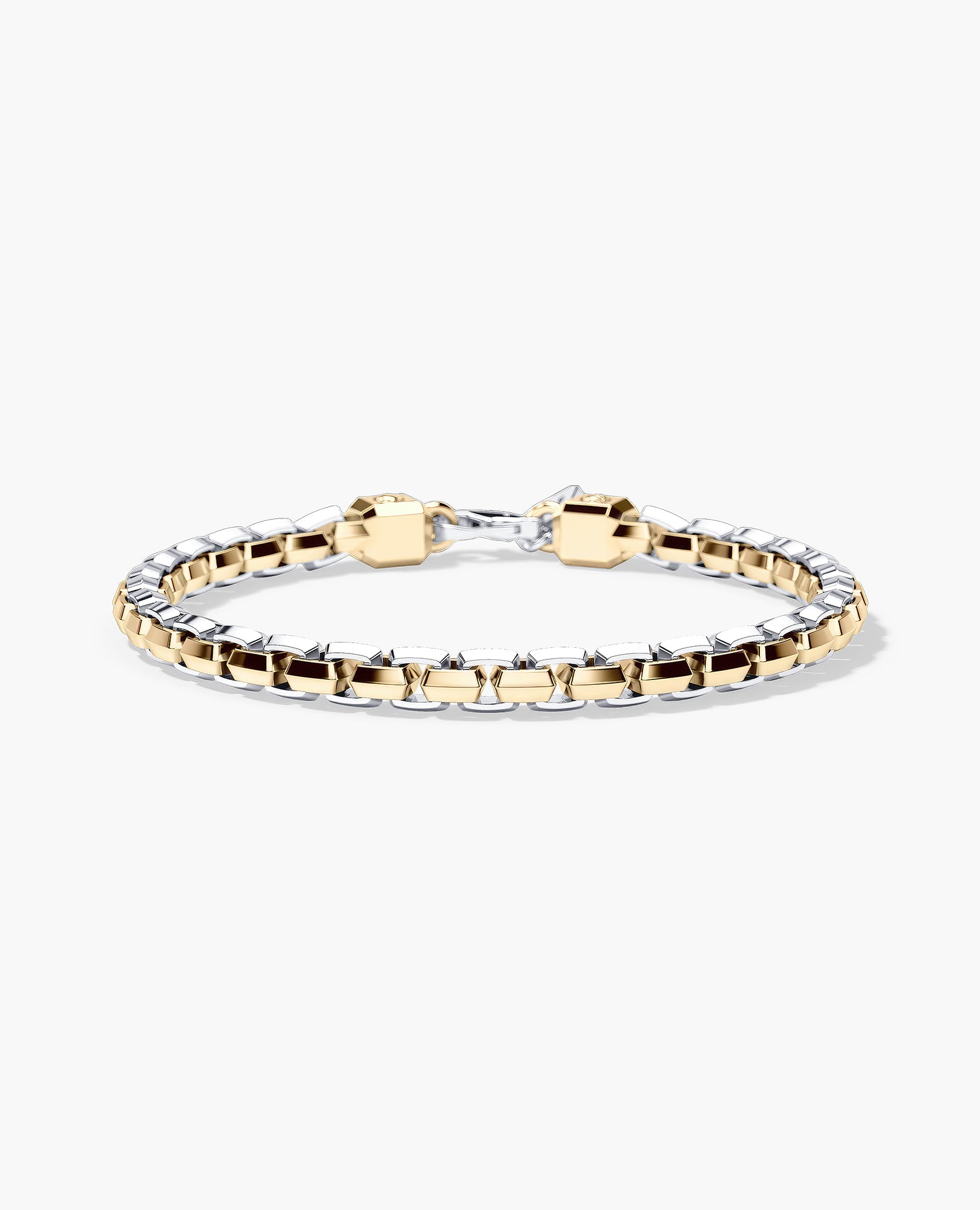 EDGE BOX Two-Tone Gold Bracelet - 6mm