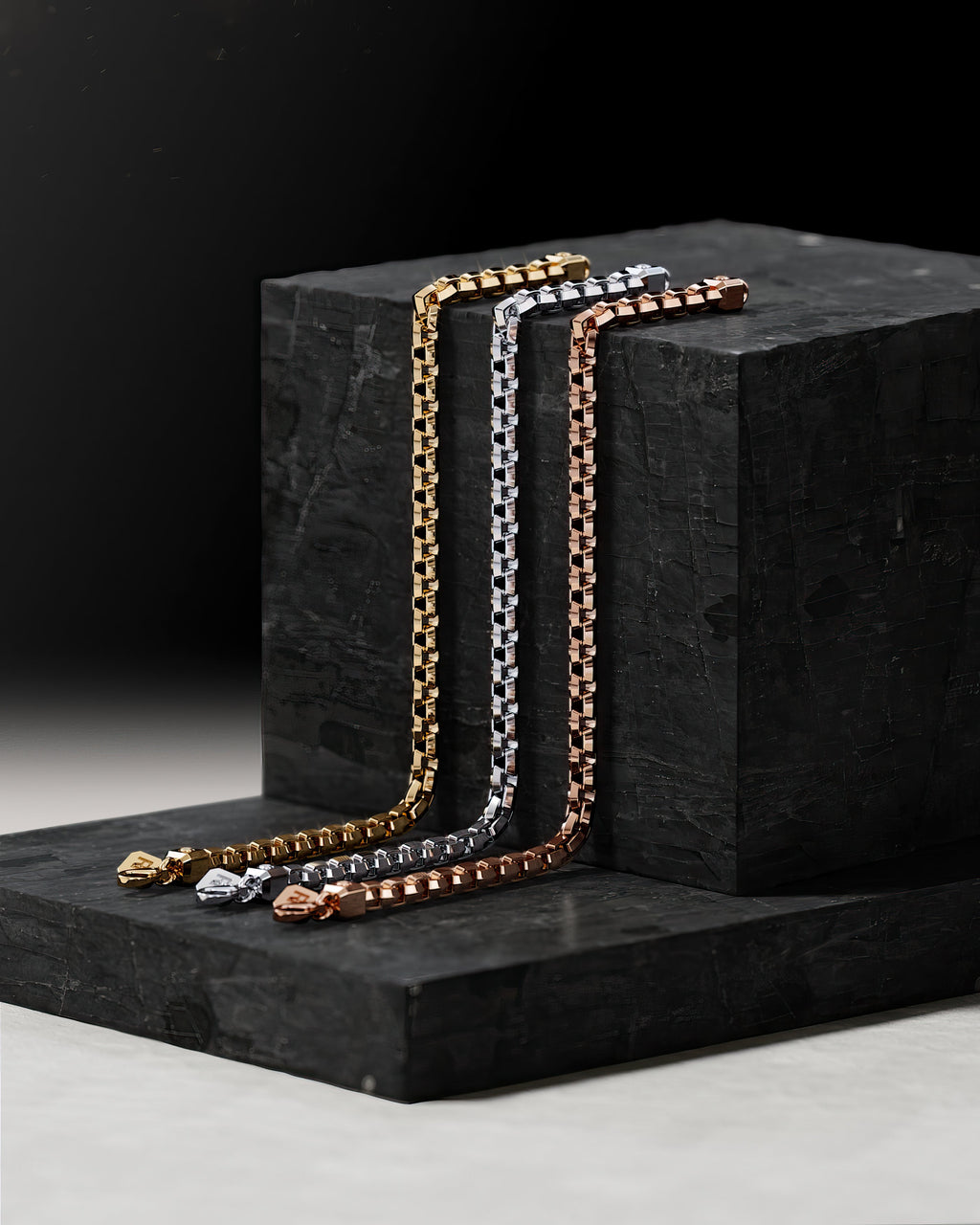 EDGE BOX Gold Bracelet - 6mm