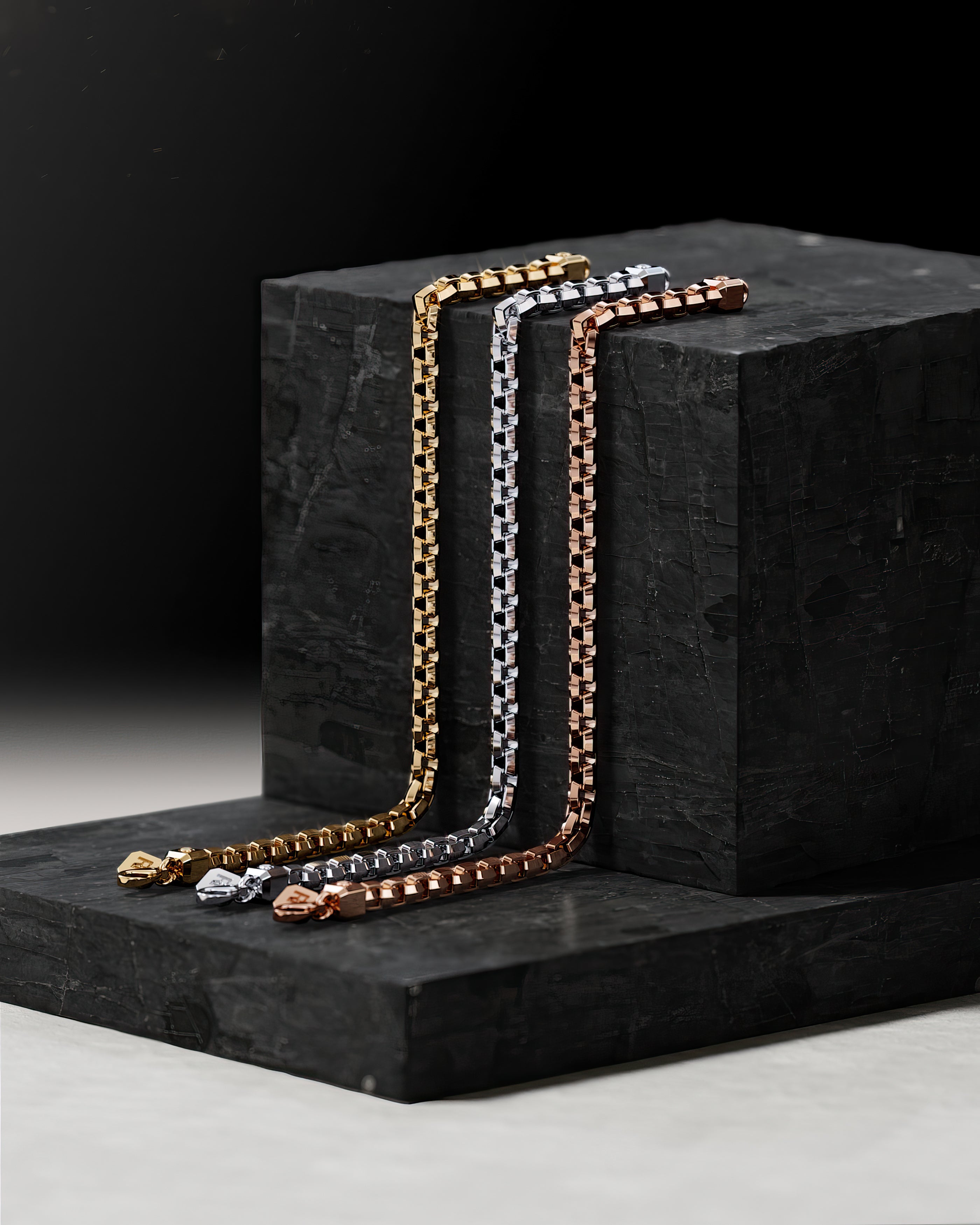 EDGE BOX Gold Bracelet - 6mm