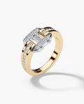 BRIGGS MINI Two-Tone Gold Ring with 0.30ct Diamonds