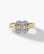 BRIGGS MINI Two-Tone Gold Ring with 0.30ct Diamonds