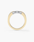 BRIGGS MINI Two-Tone Gold Ring with 0.30ct Diamonds