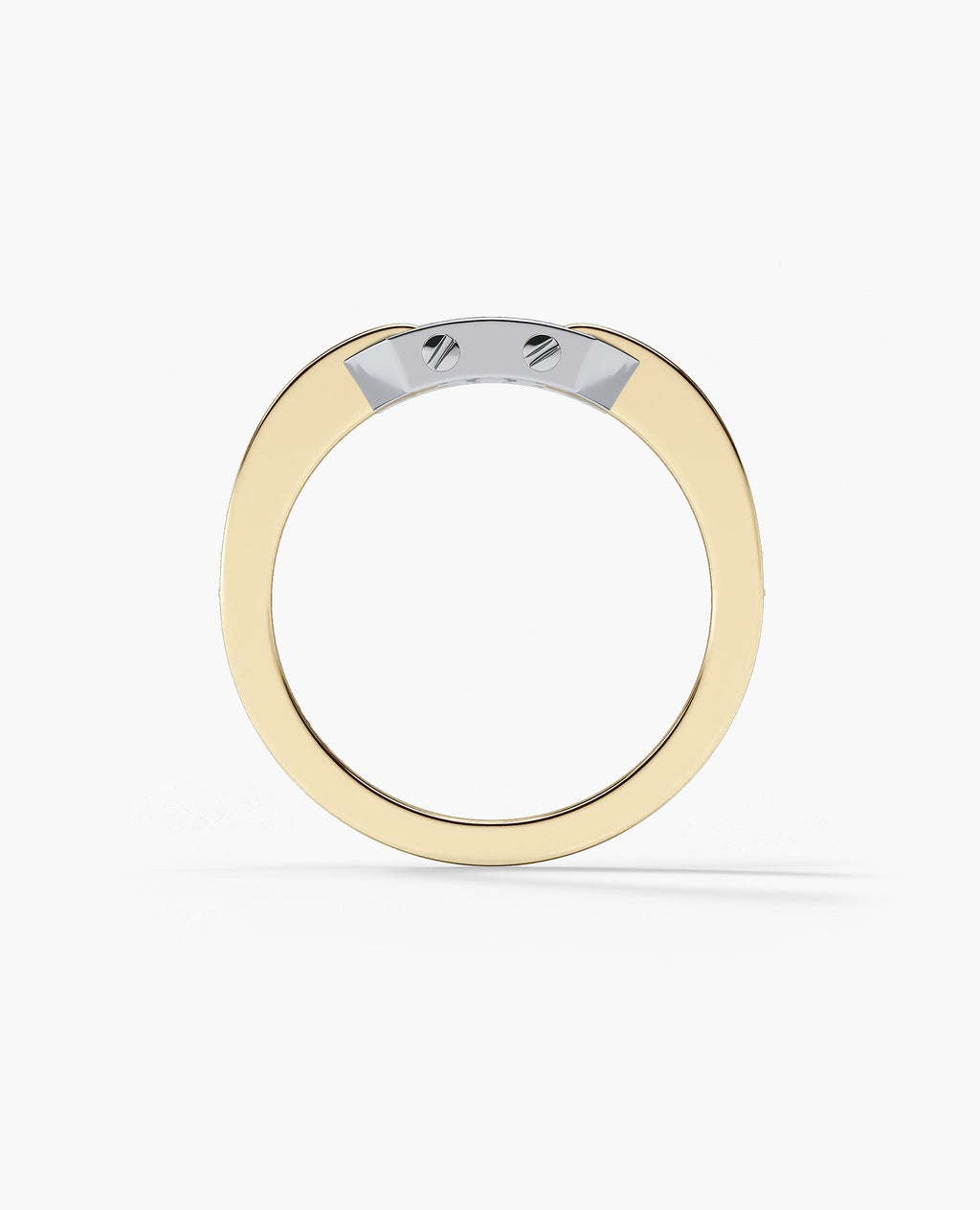 BRIGGS MINI Two-Tone Gold Ring with 0.30ct Black Diamonds