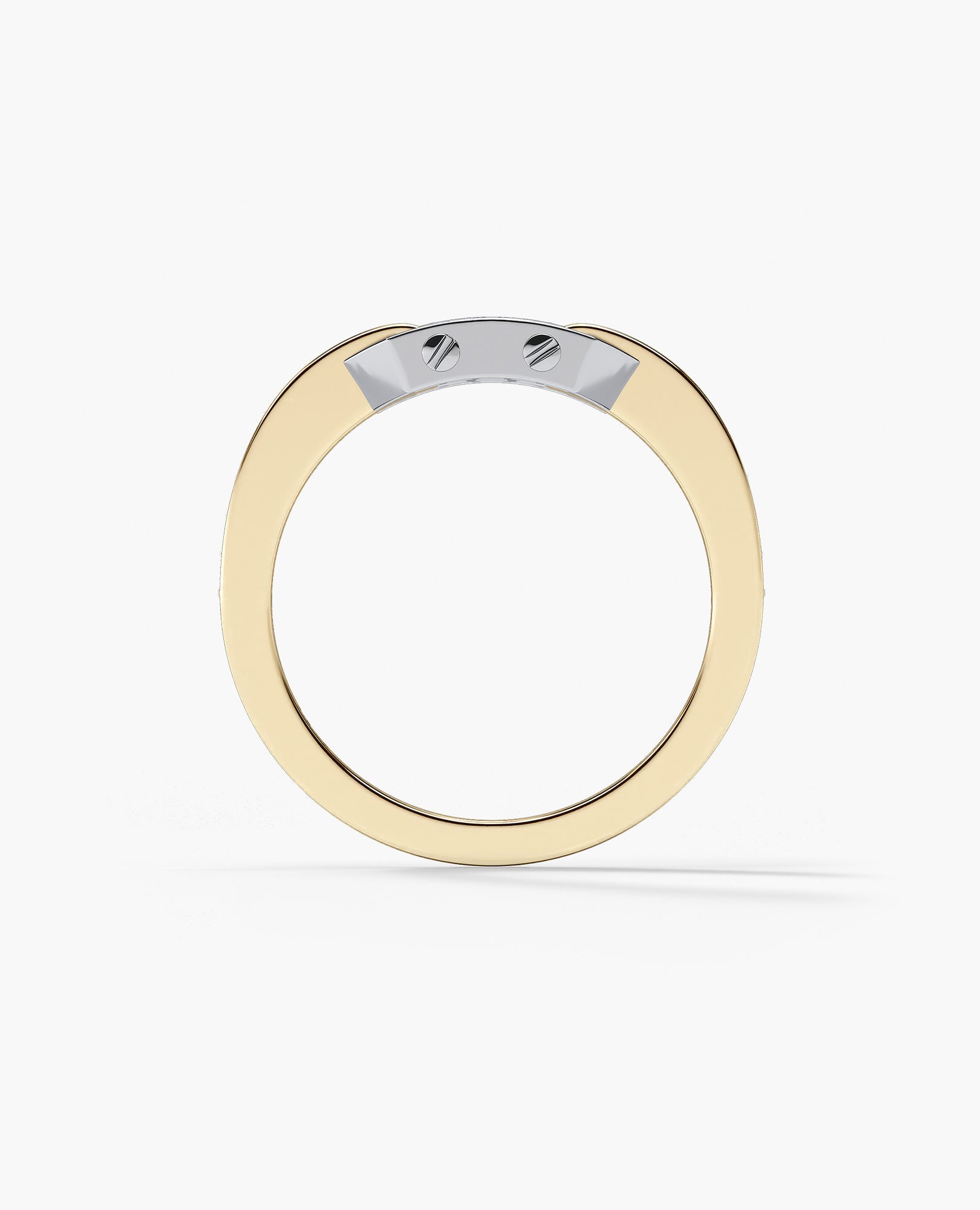 BRIGGS MINI Two-Tone Gold Ring with 0.30ct Black Diamonds
