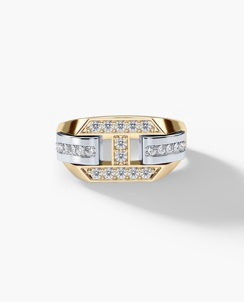 BRIGGS Gold Signet Ring with 0.35ct Diamonds