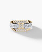 BRIGGS Gold Signet Ring with 0.35ct Diamonds