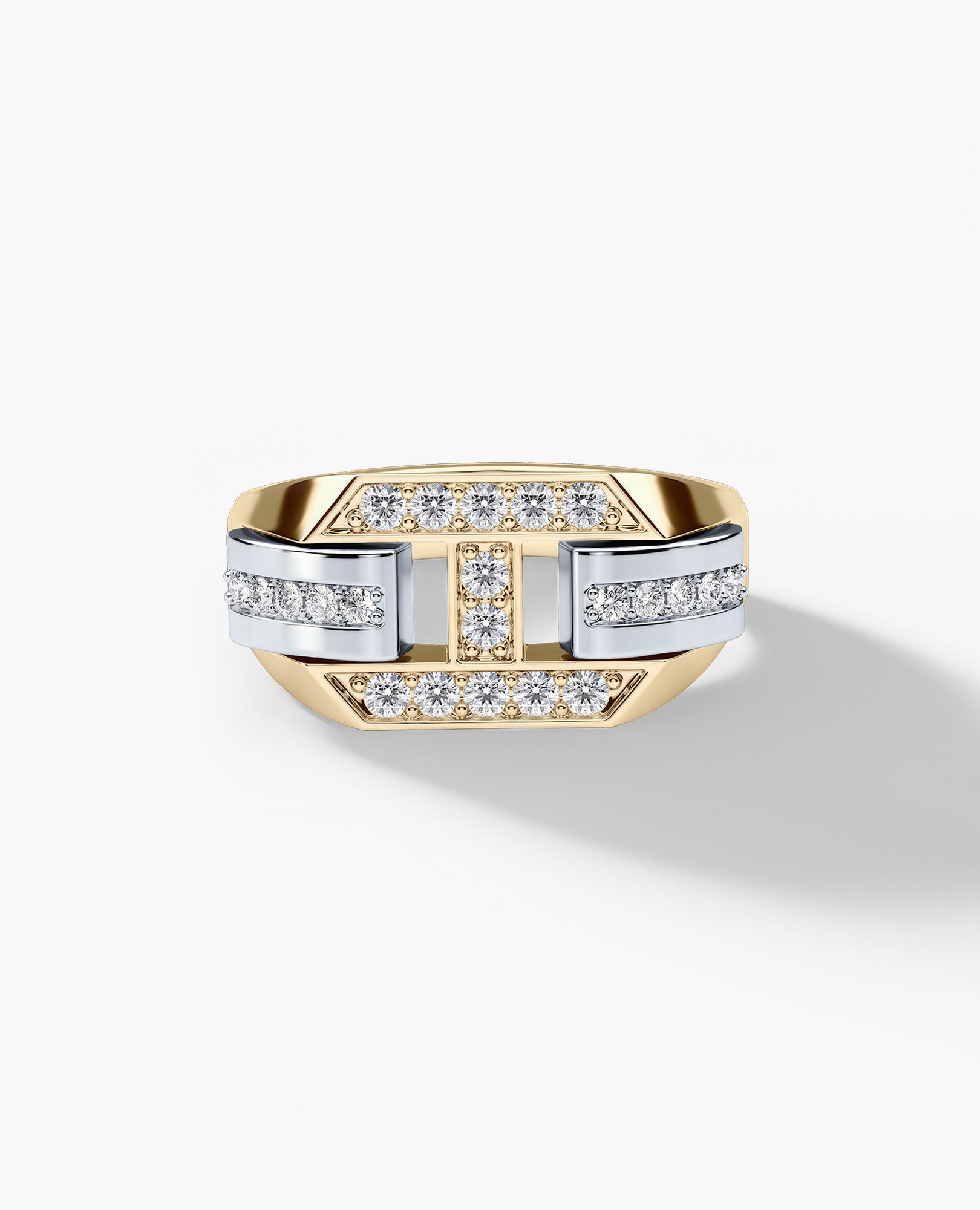 BRIGGS Gold Signet Ring with 0.35ct Diamonds
