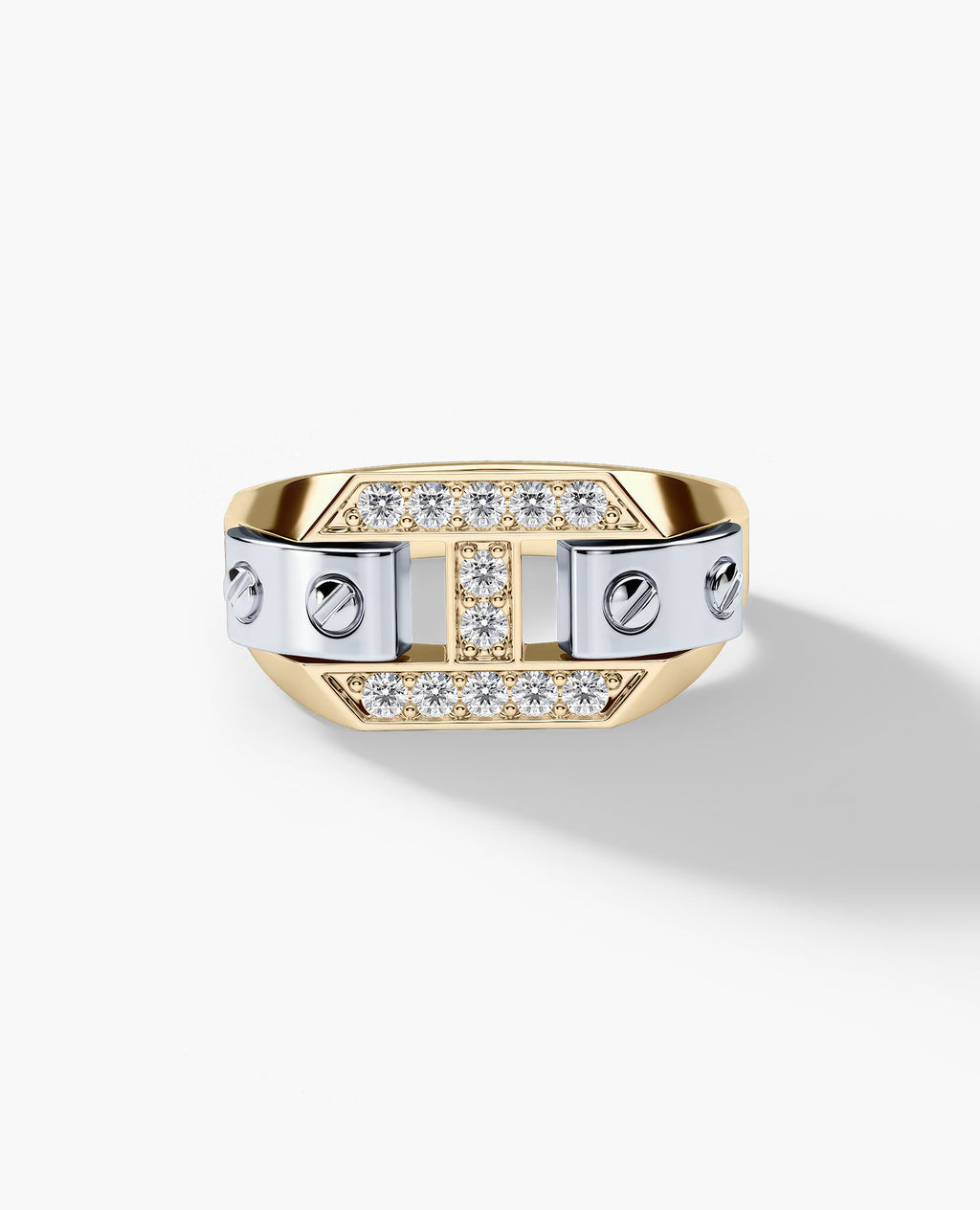 BRIGGS Gold Signet Ring with 0.25ct Diamonds