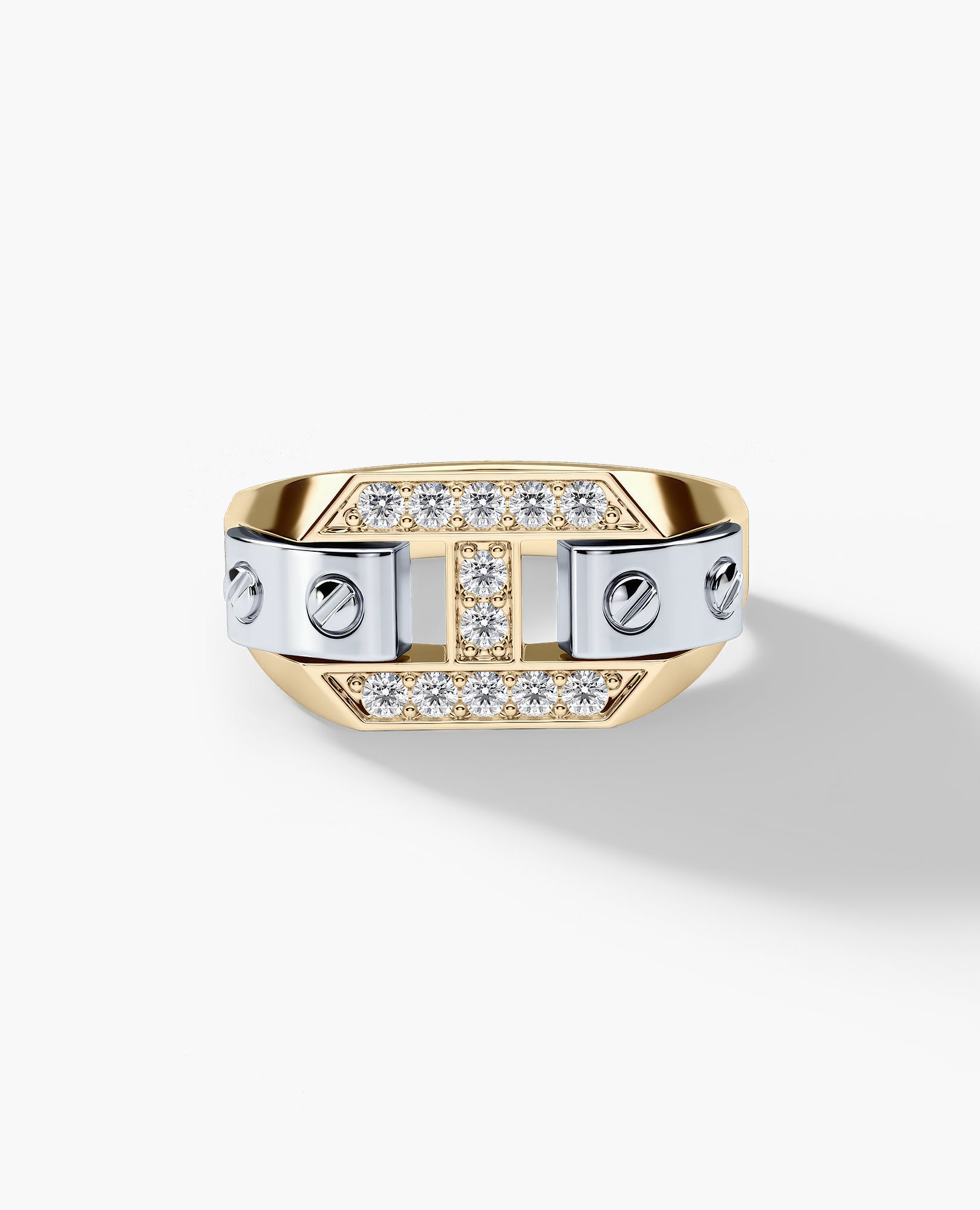 BRIGGS Gold Signet Ring with 0.25ct Diamonds