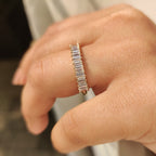 Half Eternity Baguette Diamond Wedding Band