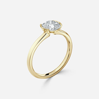1.20 CT -3.0 CT Round Moissanite Half Bezel Engagement Ring