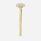1.20 CT -3.0 CT Round Moissanite Half Bezel Engagement Ring