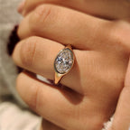 Solitaire Oval Diamond Ring in Bezel Setting