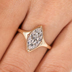 Marquise Cut Diamond Engagement Ring in Bezel Setting