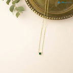Birthstone Gemstone Necklace, 14k yellow gold 1st Birthday, Push Gift, DisneyValley