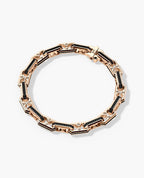 ARTURO Gold Link Bracelet with Black Diamonds - 6mm