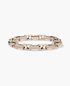 ARTURO Gold Link Bracelet with Diamonds - 6mm