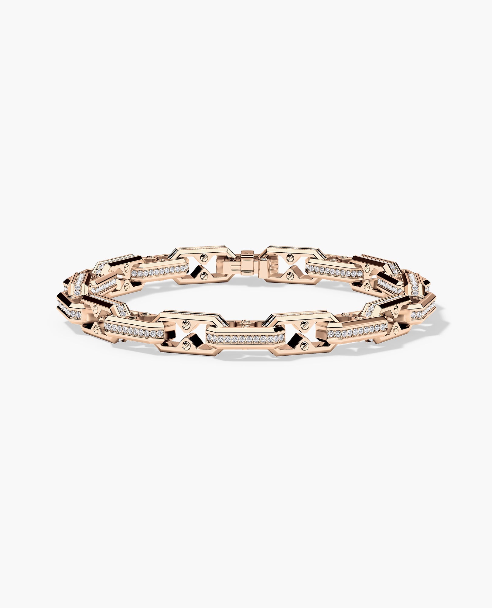 ARTURO Gold Link Bracelet with Diamonds - 6mm