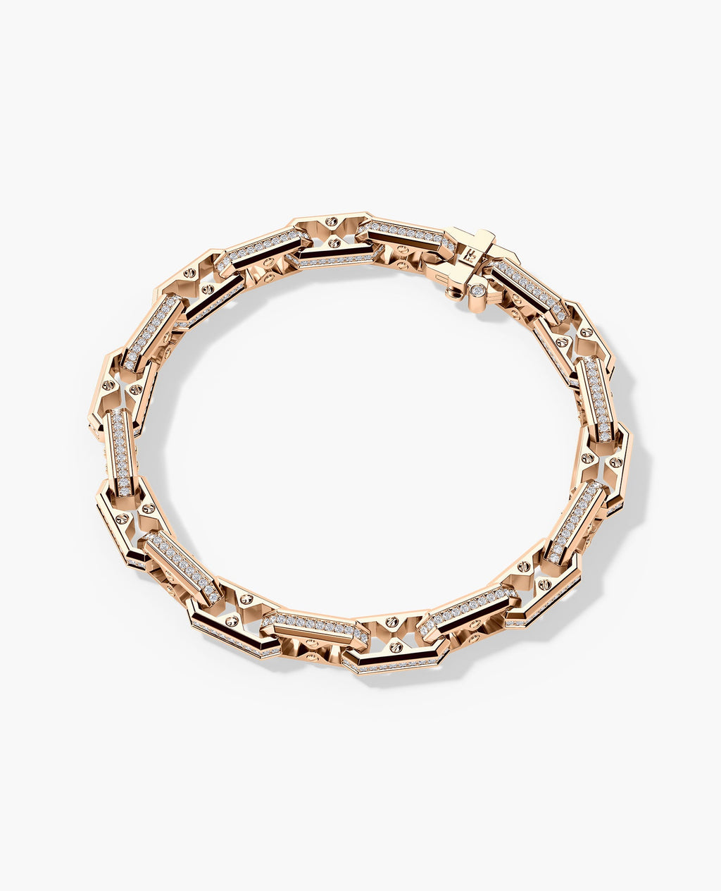 ARTURO Gold Link Bracelet with Diamonds - 6mm
