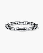 ARTURO Gold Link Bracelet with Black Diamonds - 6mm