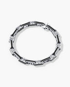 ARTURO Gold Link Bracelet with Black Diamonds - 6mm