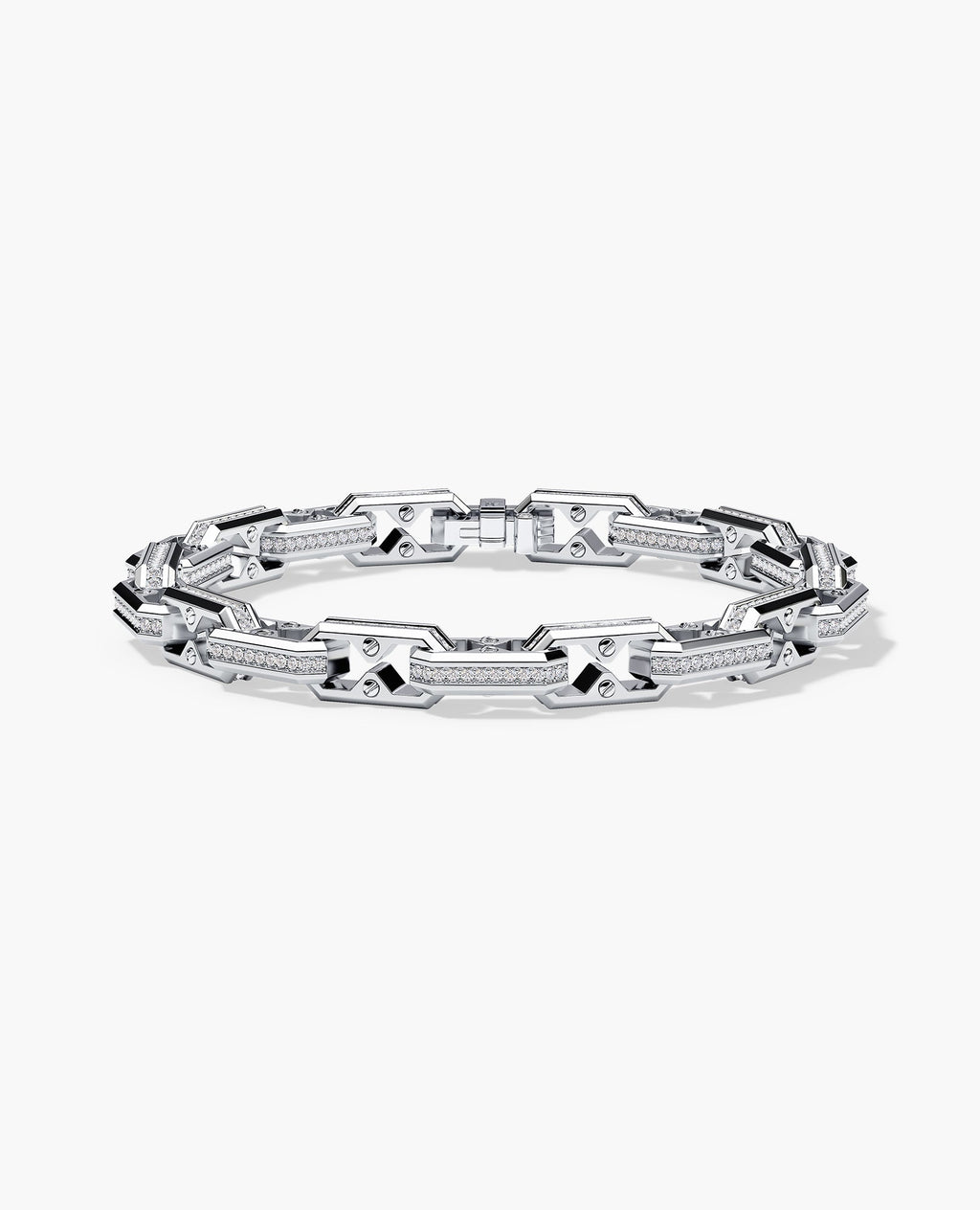 ARTURO Gold Link Bracelet with Diamonds - 6mm