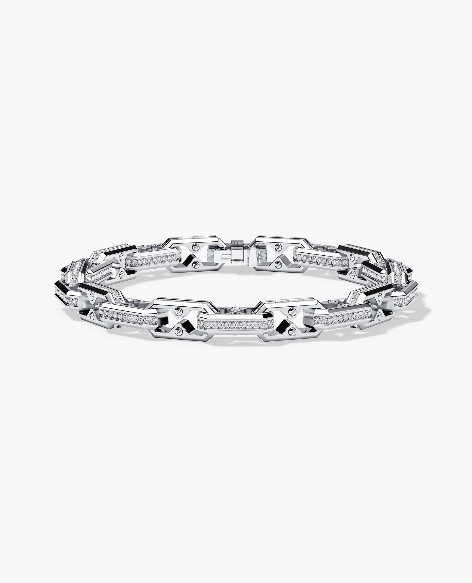 ARTURO Gold Link Bracelet with Diamonds - 6mm
