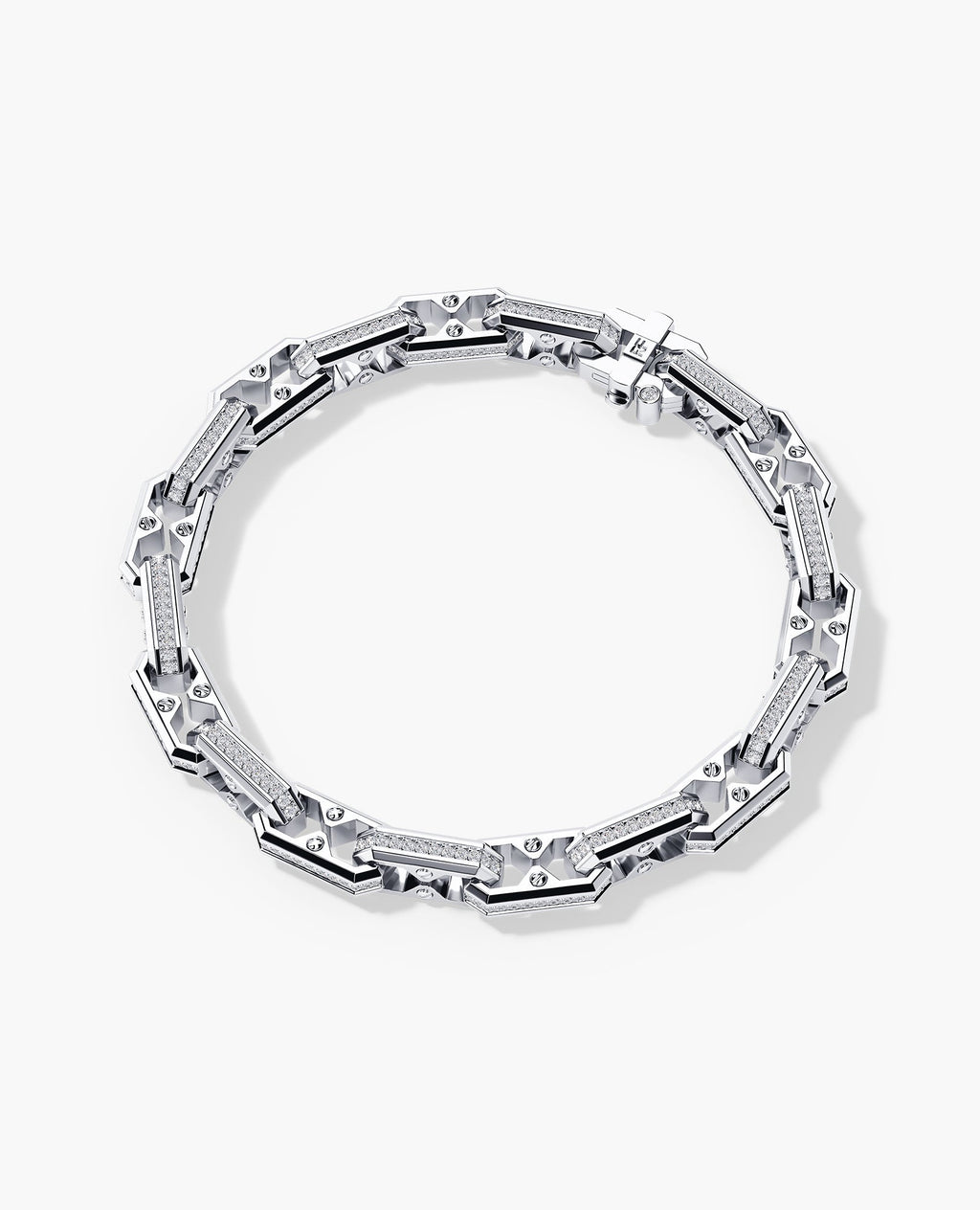 ARTURO Gold Link Bracelet with Diamonds - 6mm