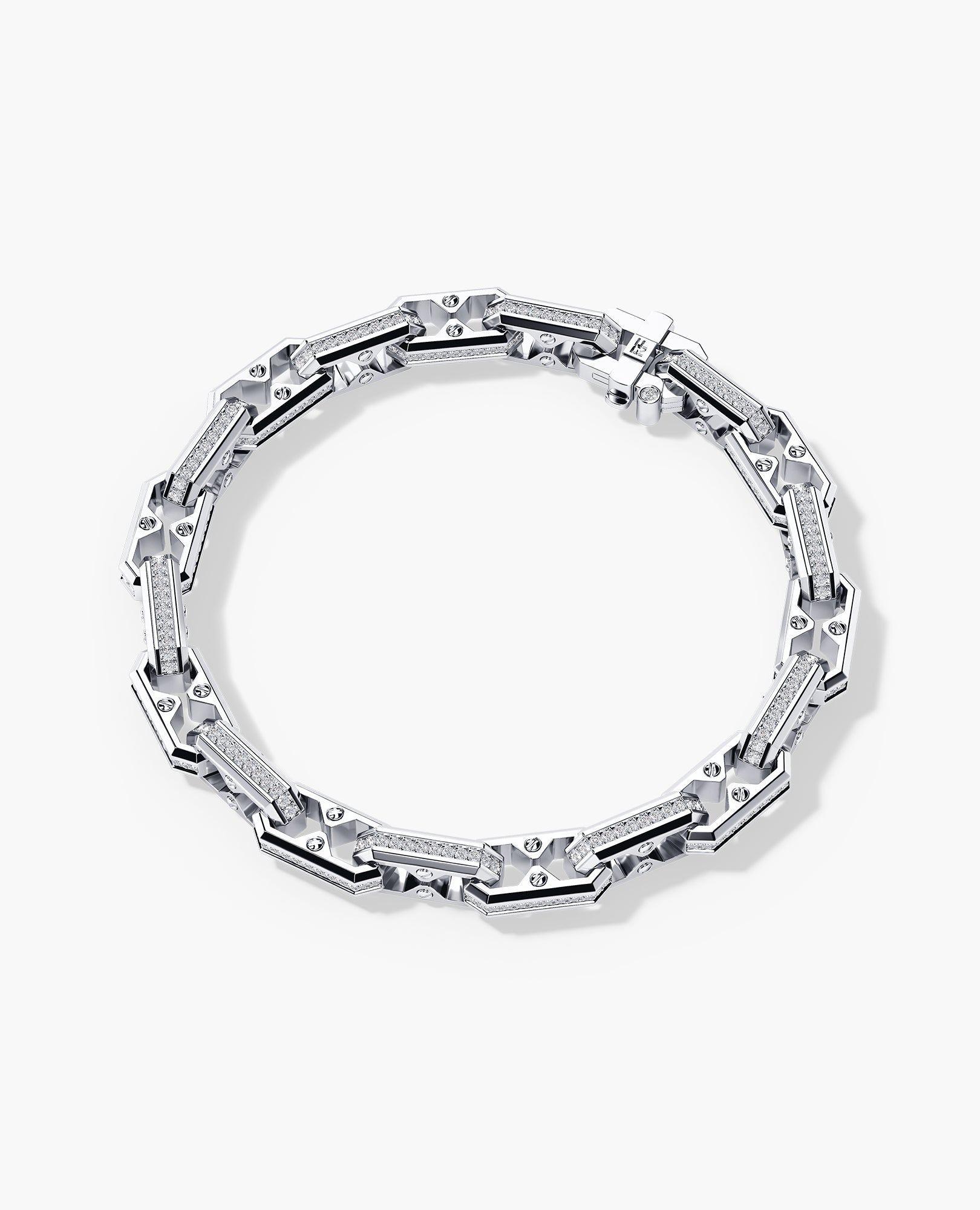 ARTURO Gold Link Bracelet with Diamonds - 6mm