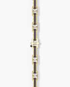 ARTURO Gold Link Bracelet with Black Diamonds - 6mm