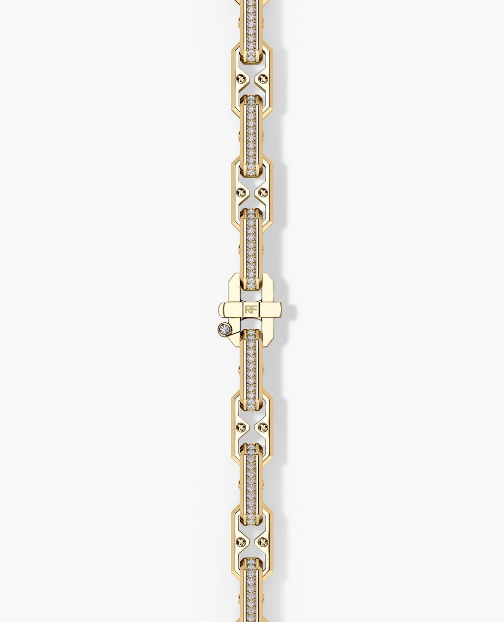 ARTURO Gold Link Bracelet with Diamonds - 6mm