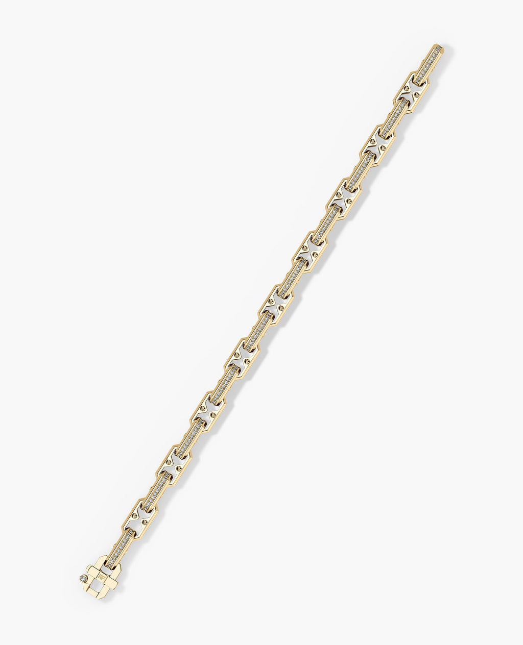 ARTURO Gold Link Bracelet with Diamonds - 6mm