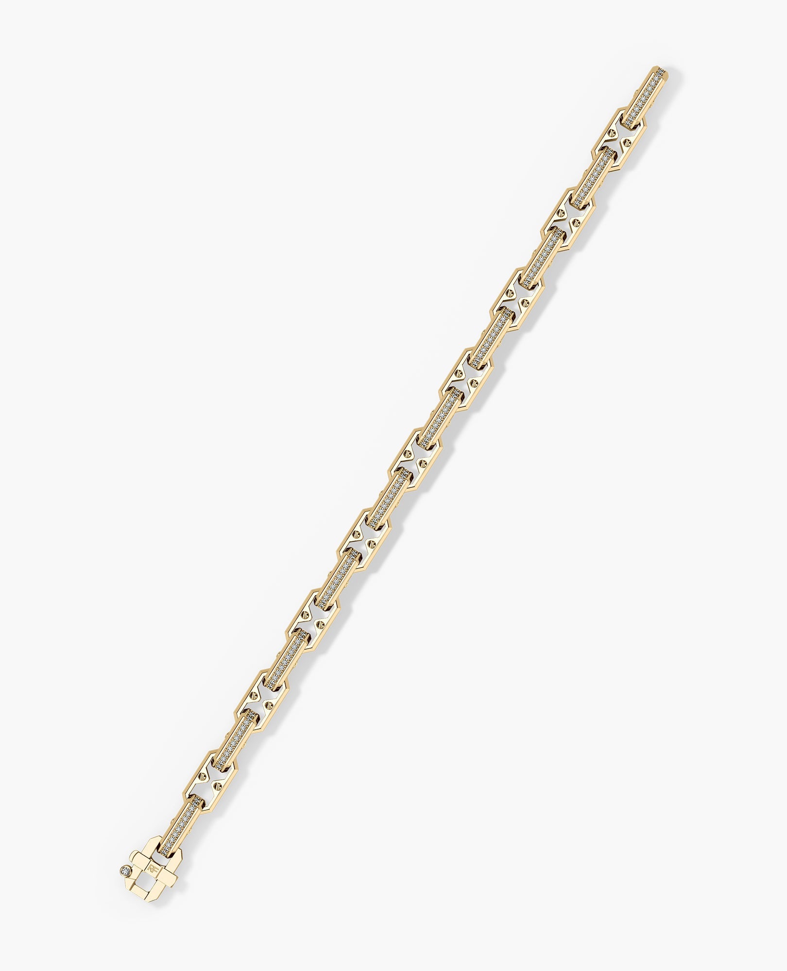 ARTURO Gold Link Bracelet with Diamonds - 6mm
